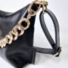 Black Leather Hobo Bag - Small