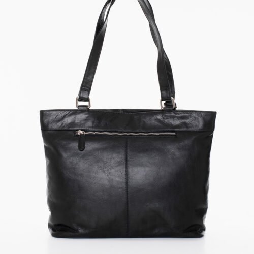 Leather Shoulder Bag NK2028 - Black