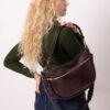 STELLA Leather Handbag - Brown & Cognac
