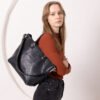 MIGLE Leather Handbag - Dark Denim