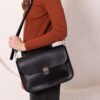 ASTORIA Handbag with Old-Fashioned Buckle - Black