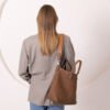 MIGLE Leather Handbag - Cappuccino