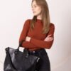 MIGLE Leather Handbag - Dark Denim